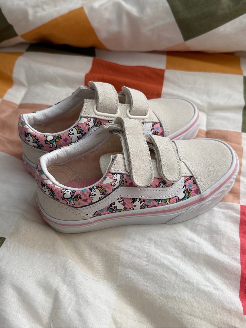 Vans Kids Pink Unicorn Velcro Sneakers